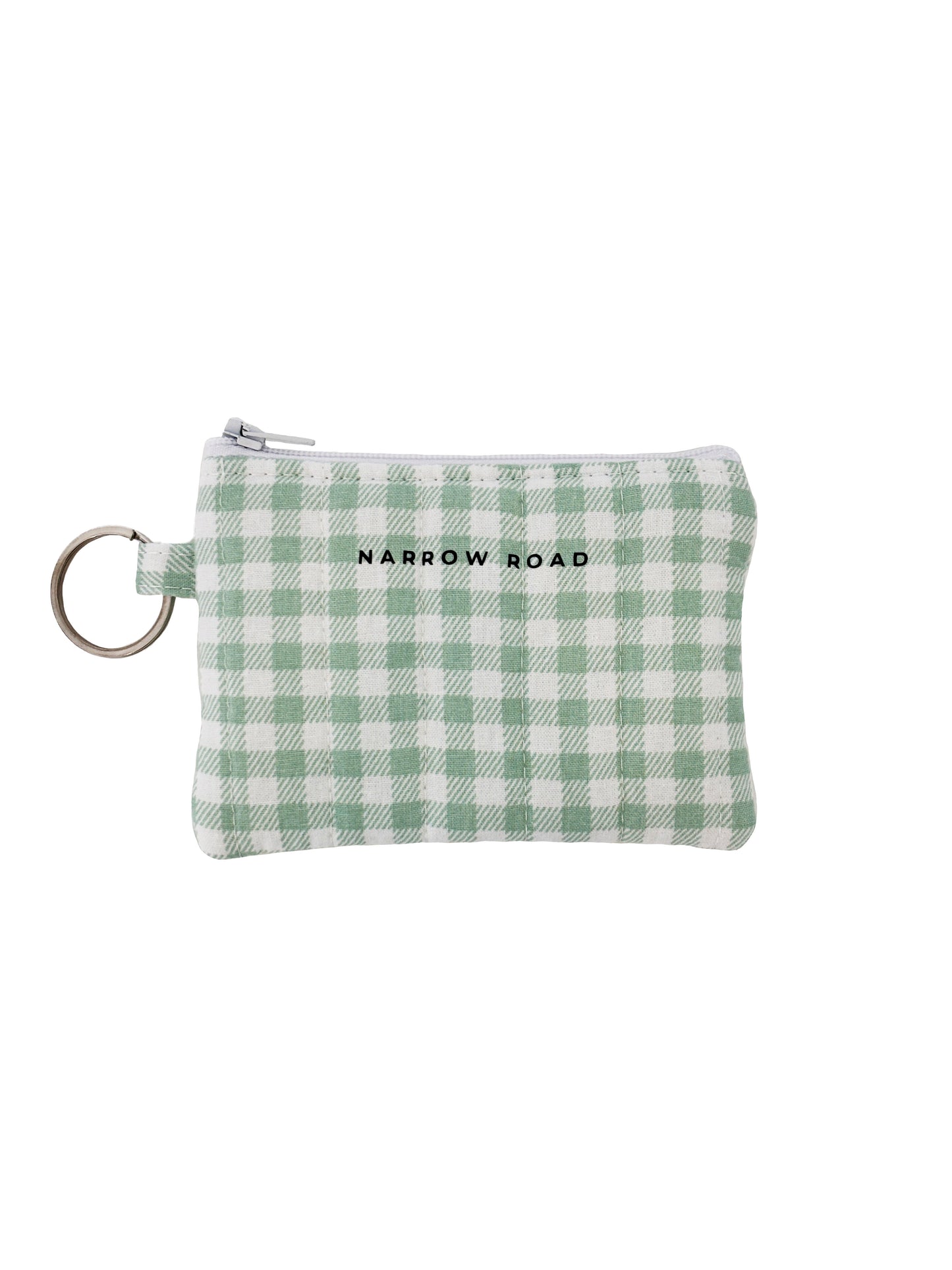 Small Zipper Purse - Green Gingham