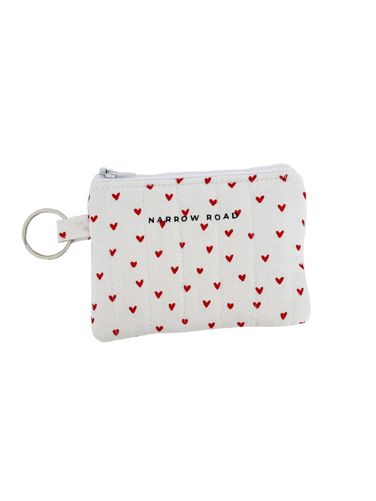 Small Zipper Purse - Mini Hearts