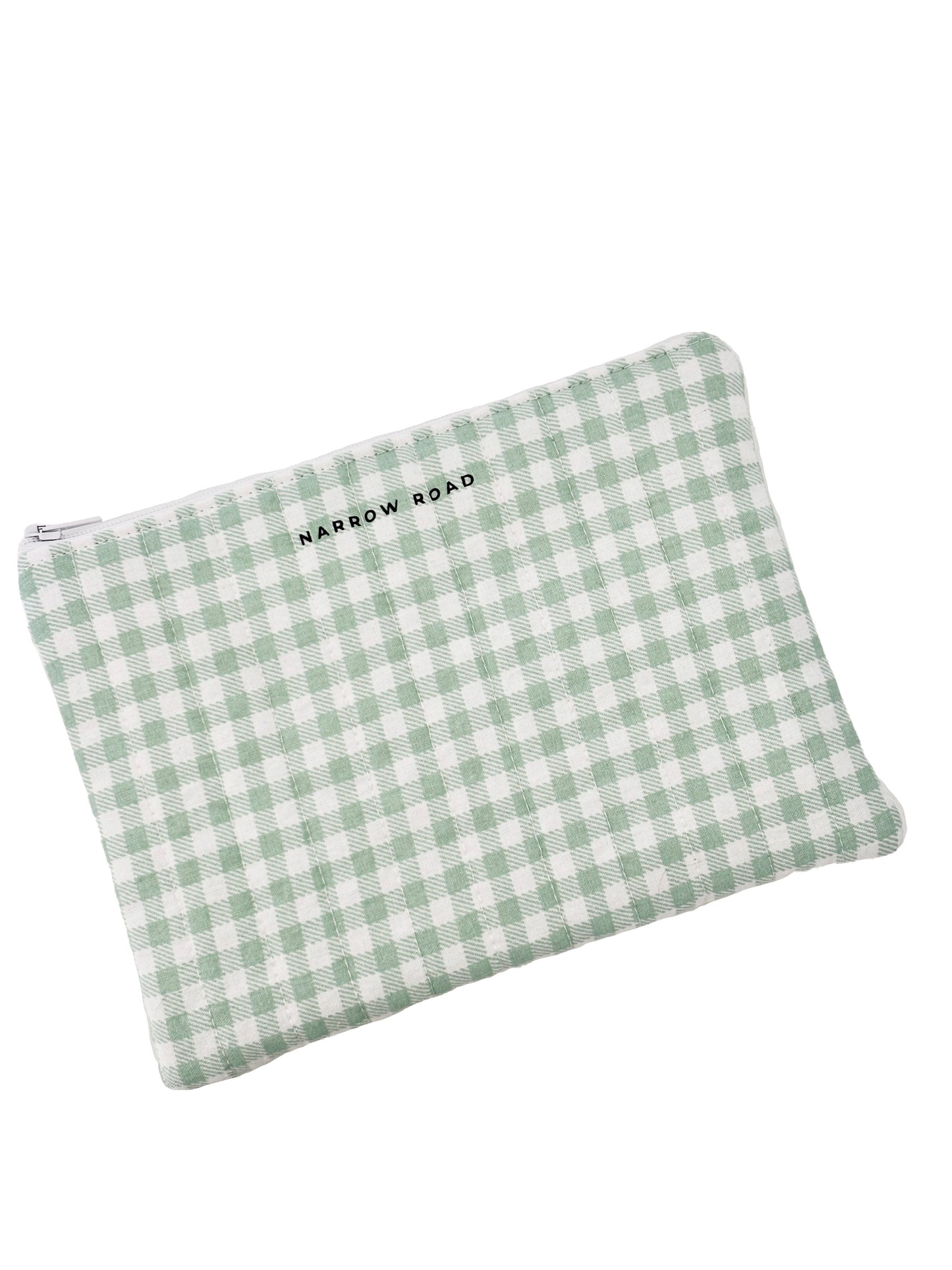 Zipper Pouch - Green Gingham