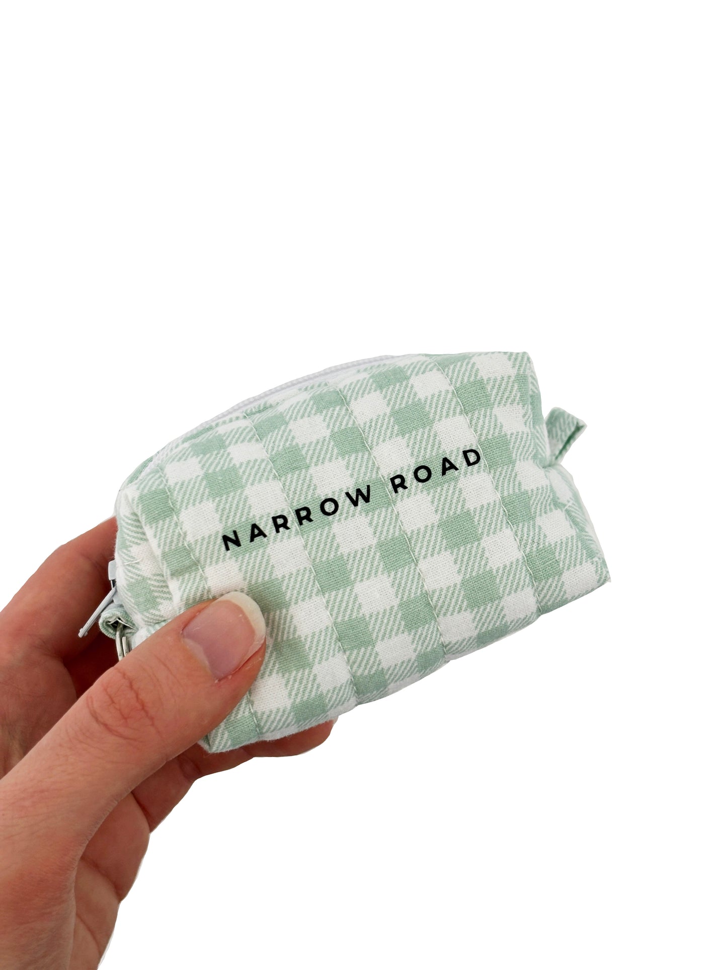 Keychain Coin Pouch - Green Gingham